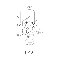Saturno In&Out m Wall Washer